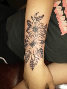High detail tropical flower Tattoo Design Good Times Tattoo Seattle