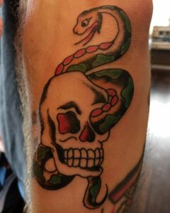 Snake Skull Tattoo Design Good Times Tattoo Seattle